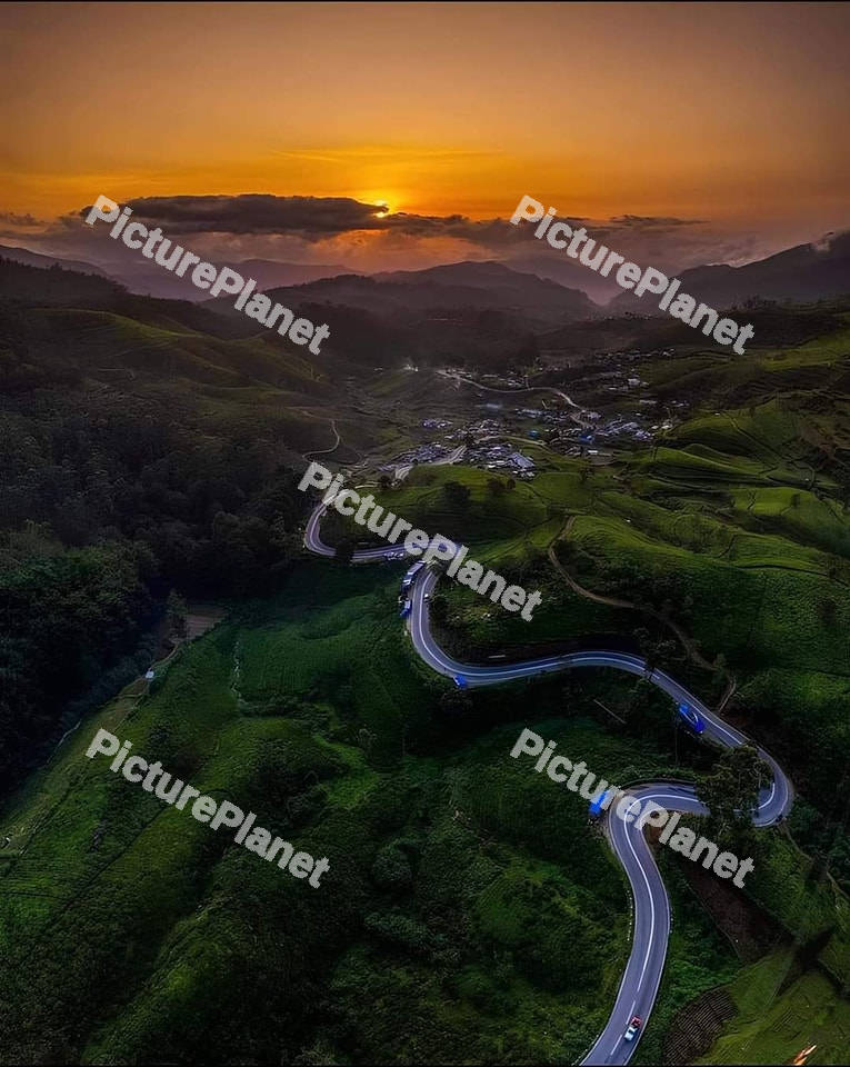 Aerial view of the rural landscape